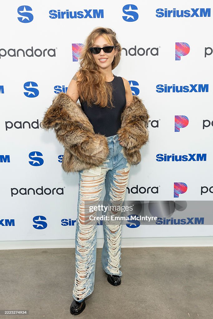 Miley Cyrus Visits The SiriusXM Studios in Los Angeles