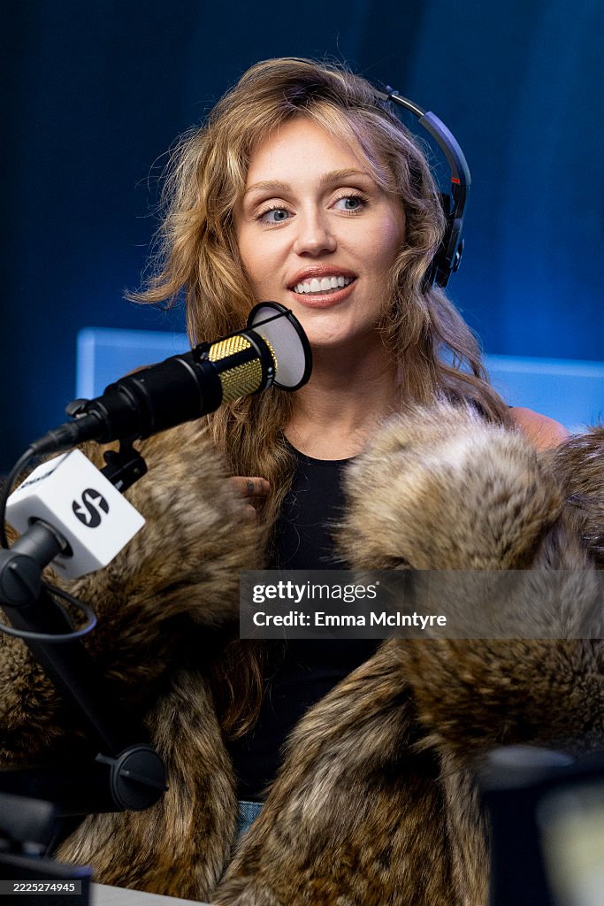 Miley Cyrus Visits The SiriusXM Studios in Los Angeles