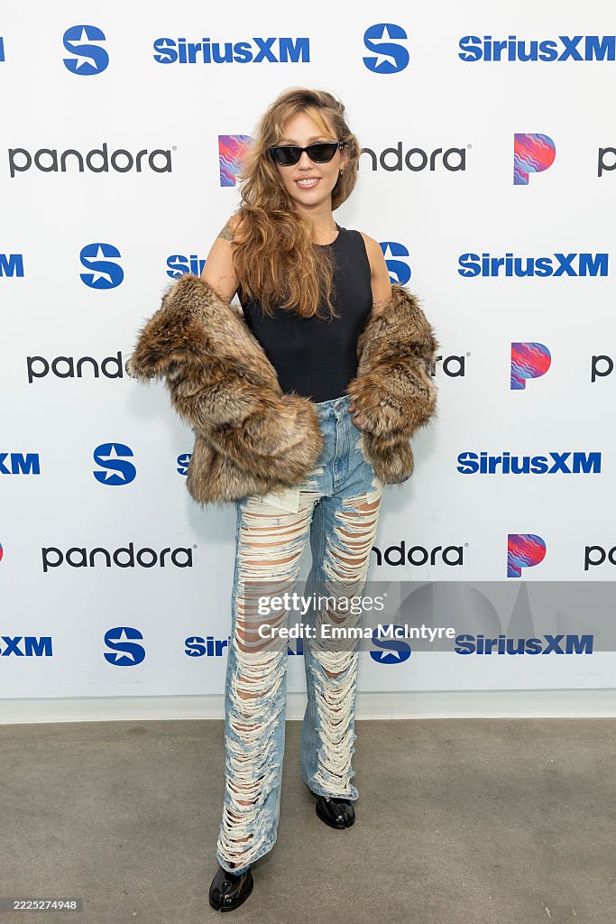 Miley Cyrus Visits The SiriusXM Studios in Los Angeles