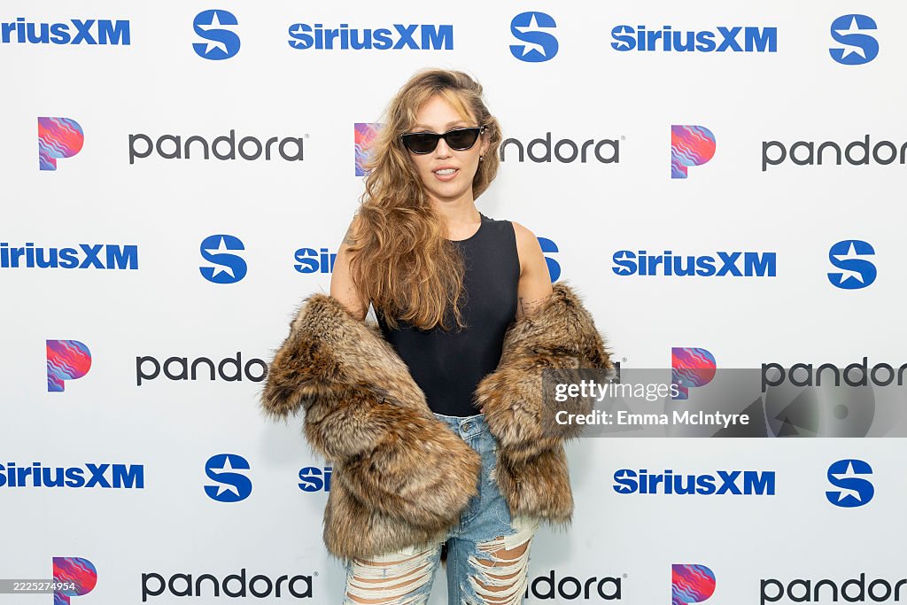 Miley Cyrus Visits The SiriusXM Studios in Los Angeles