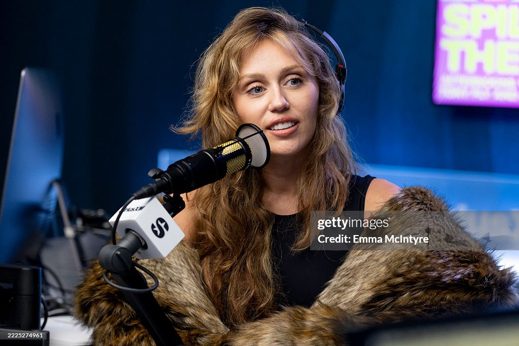 Miley Cyrus Visits The SiriusXM Studios in Los Angeles