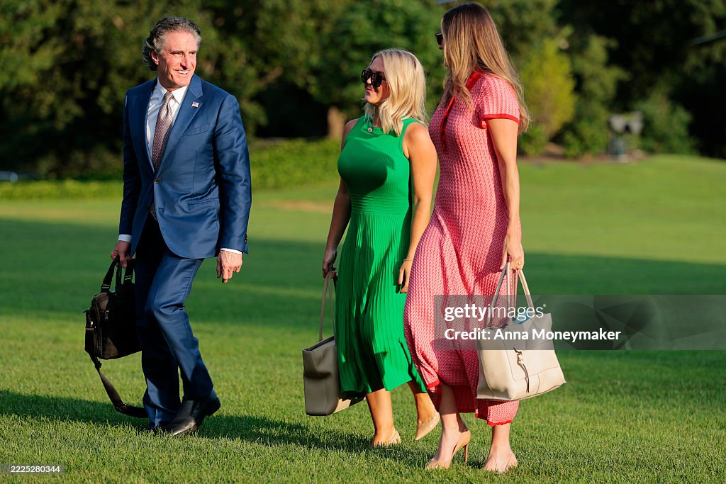 President Trump Returns To The White House On Tuesday Evening