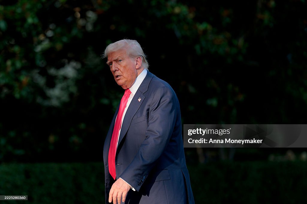 President Trump Returns To The White House On Tuesday Evening