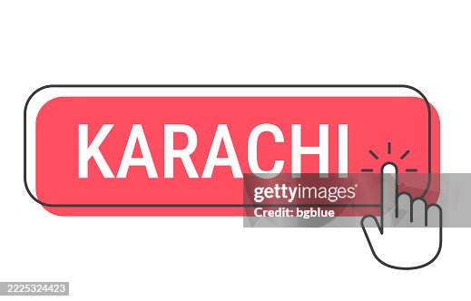 Karachi - Click button with hand cursor on white background Karachi - Click button with hand cursor on white background