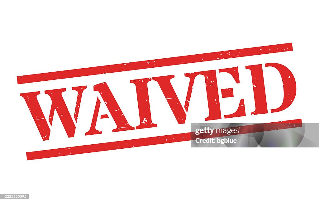 Verzicht - Roter Stempel auf leerem Hintergrund