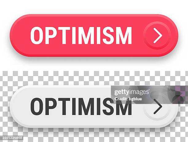 optimism - 3d click web buttons on blank background - excited computer stock illustrations