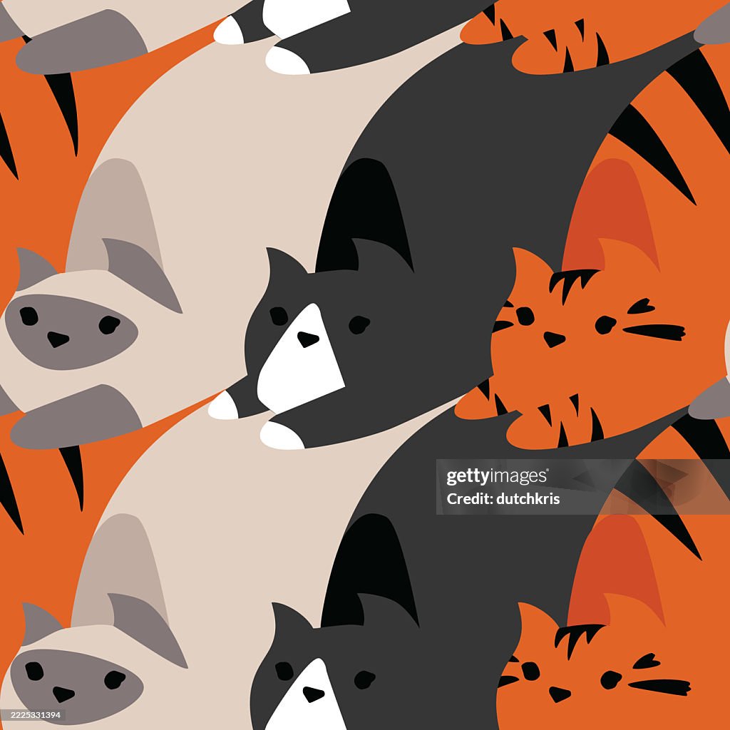 Retro kitty pattern