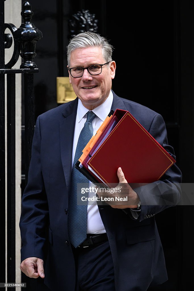 Keir Starmer Departs Downing Street To Take PMQs