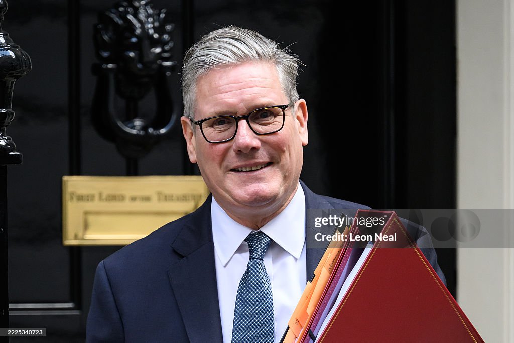 Keir Starmer Departs Downing Street To Take PMQs