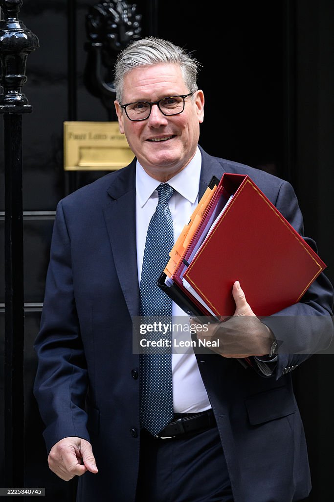 Keir Starmer Departs Downing Street To Take PMQs