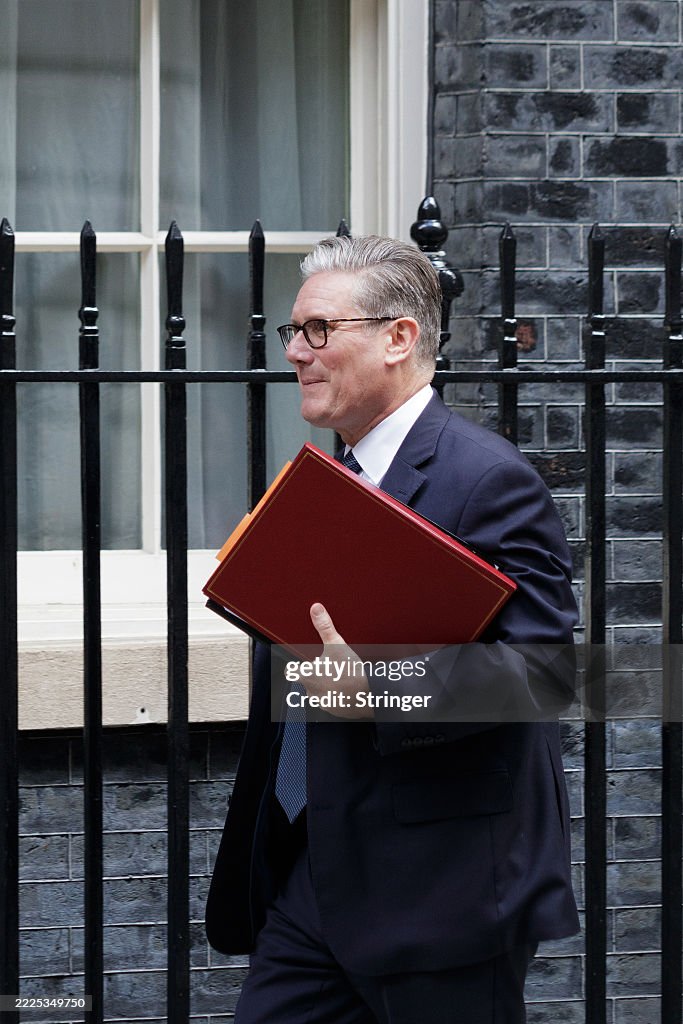 Keir Starmer Departs Downing Street To Take PMQs