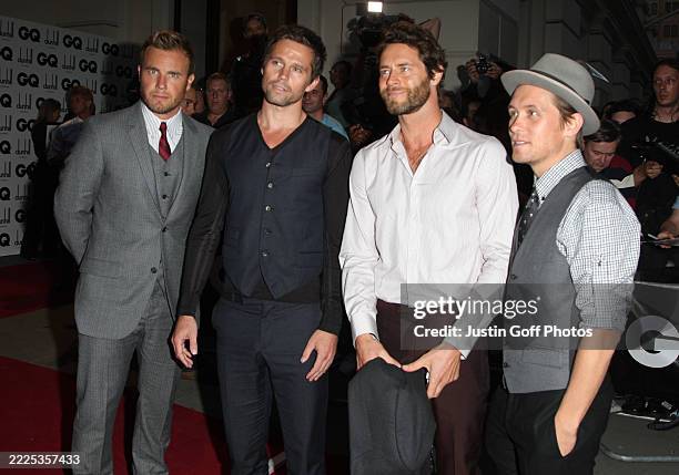 Men Of The Year Awards held at the Royal Opera House, Convent Garden, London..Amongst those attending, Take That.