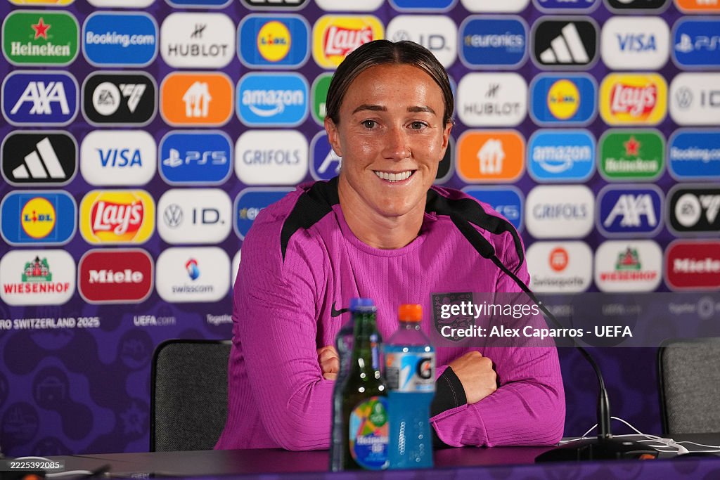 England Training Session And Press Conference - UEFA Women's EURO 2025 Quarter-final