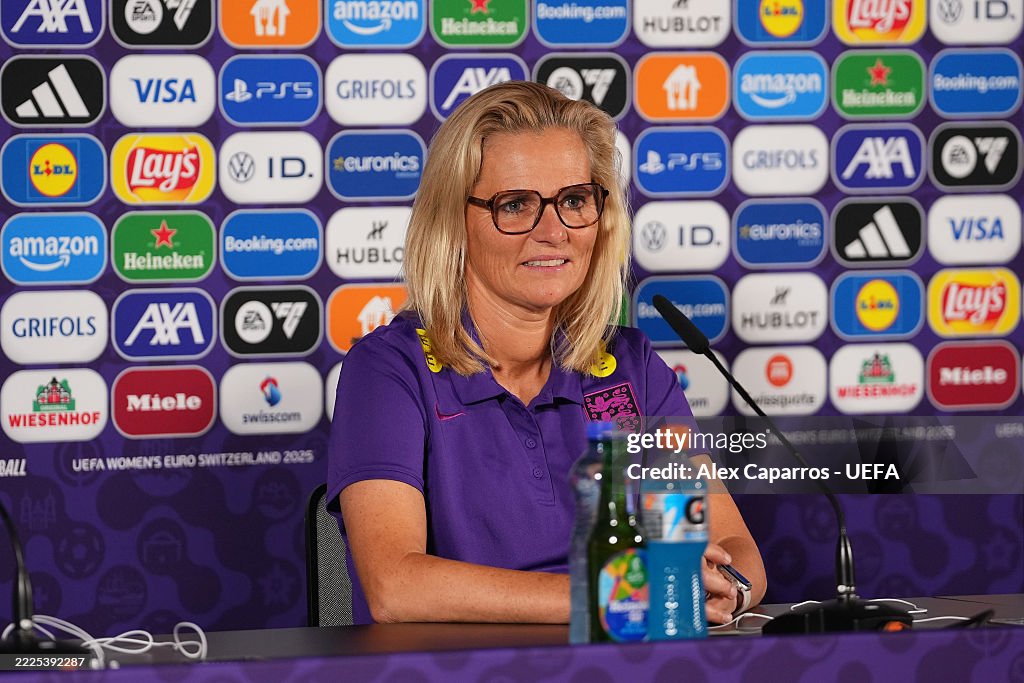 England Training Session And Press Conference - UEFA Women's EURO 2025 Quarter-final