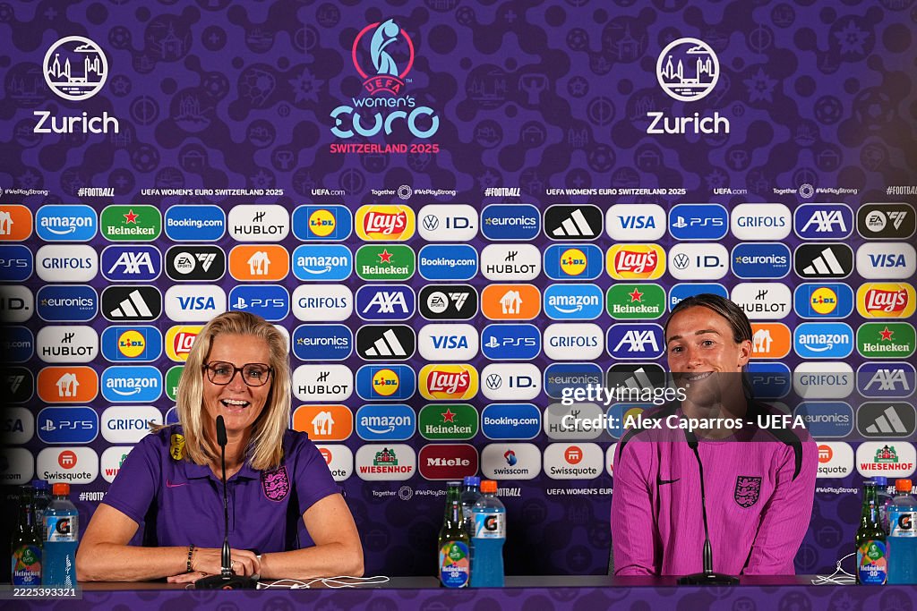England Training Session And Press Conference - UEFA Women's EURO 2025 Quarter-final