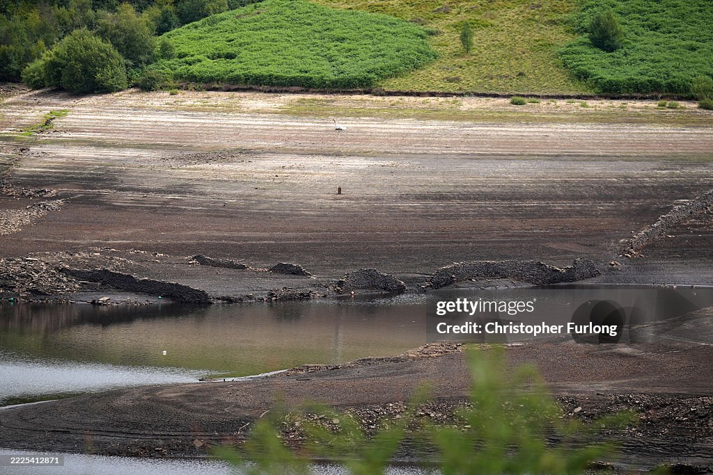 Errwood Reservoir Shows Dramatically Low Water Levels