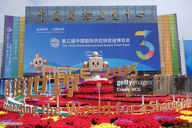 The 3rd China International Supply Chain Expo kicks off at the China International Exhibition Center on July 16, 2025 in Beijing, China. The third...