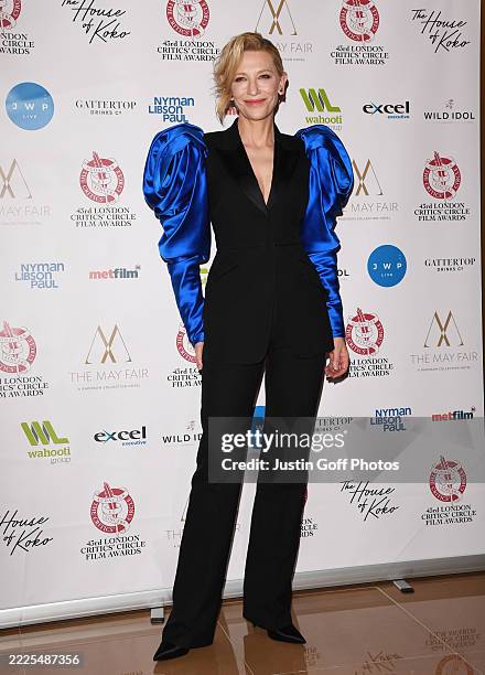 February 2023...43rd London Critics' Circle Film Awards Ceremony held at The Mayfair Hotel, London...Here: Cate Blanchett..