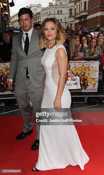 22nd April, 2013. The 'All Stars' UK film premiere held at the Vue, West End, London..Here, Kimberley Walsh.