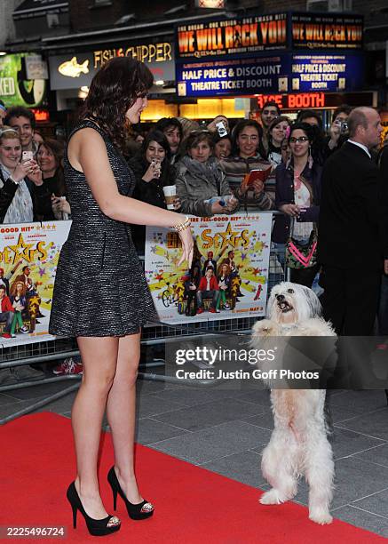 22nd April, 2013. The 'All Stars' UK film premiere held at the Vue, West End, London..Here, Ashleigh Butler with her dog Pudsey.