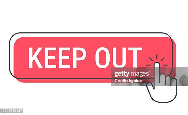Key Out Button Keep Out Click Button With Hand Cursor On White Background High-Res ...