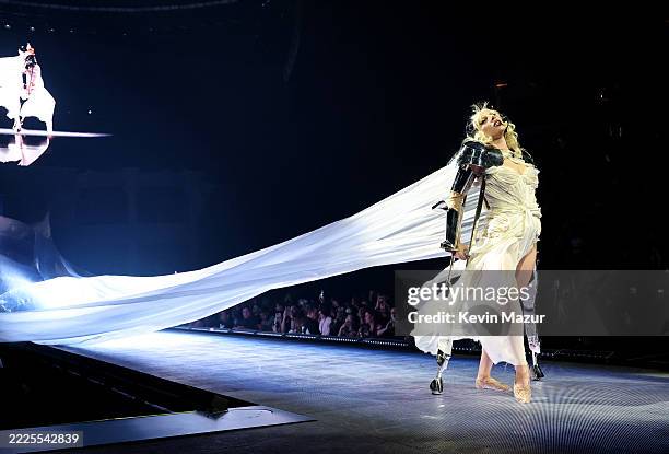 Lady Gaga performs during the kick off of The MAYHEM Ball tour at T-Mobile Arena on July 16, 2025 in Las Vegas, Nevada.