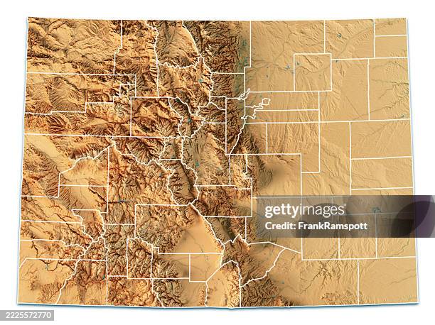 Colorado Rural Map 32 Colorado Counties Map Stock Photos, High-Res Pictures, and Images ...