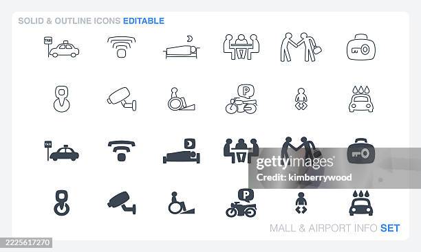 mall & airport info - building lobby elevator stock illustrations