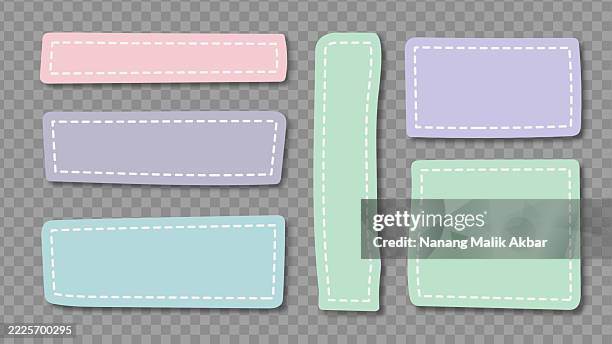 colorful paper torn set with transparent background - speech therapy stock illustrations
