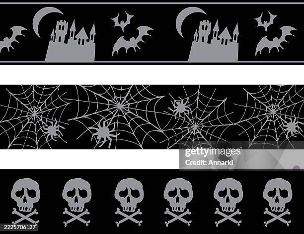 halloween washi tape pattern - rice paper stock illustrations