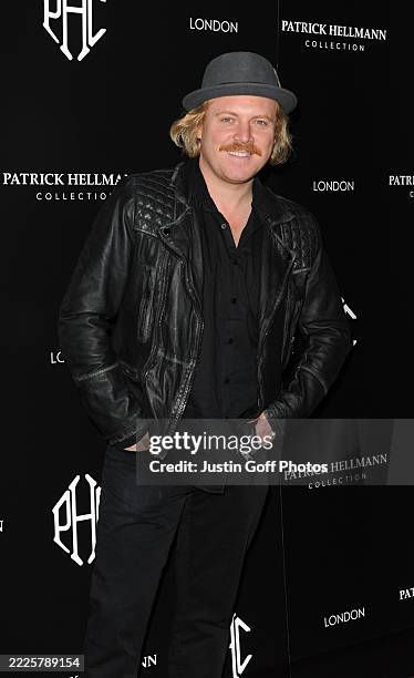 14th March 2013. The Patrick Hellmann store launch party, 50 St James Street, London..Here, Leigh Francis.