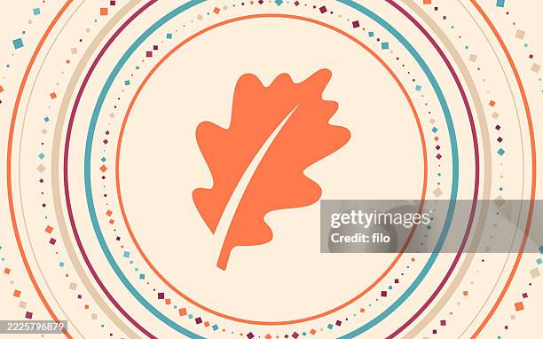 oak leaf autumn fall circle layers background - oak leaf stock illustrations
