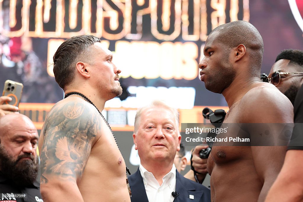 Oleksandr Usyk faces off against Daniel Dubois ahead of the IBF