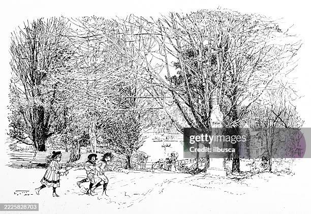 baltimore, druid hill park - baltimore skyline stock illustrations