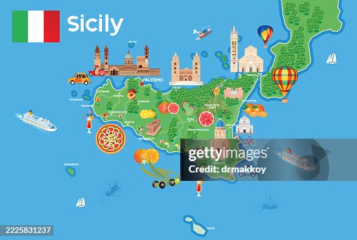 Sicily Travel Map Sicily Travel Map