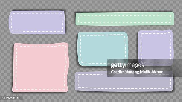 colorful paper torn set with transparent background - speech language pathologist stock illustrations