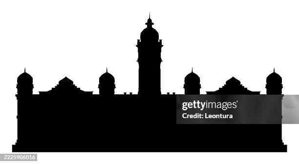 sultan abdul samad building, merdeka square, kuala lumpur - merdeka square kuala lumpur stock illustrations