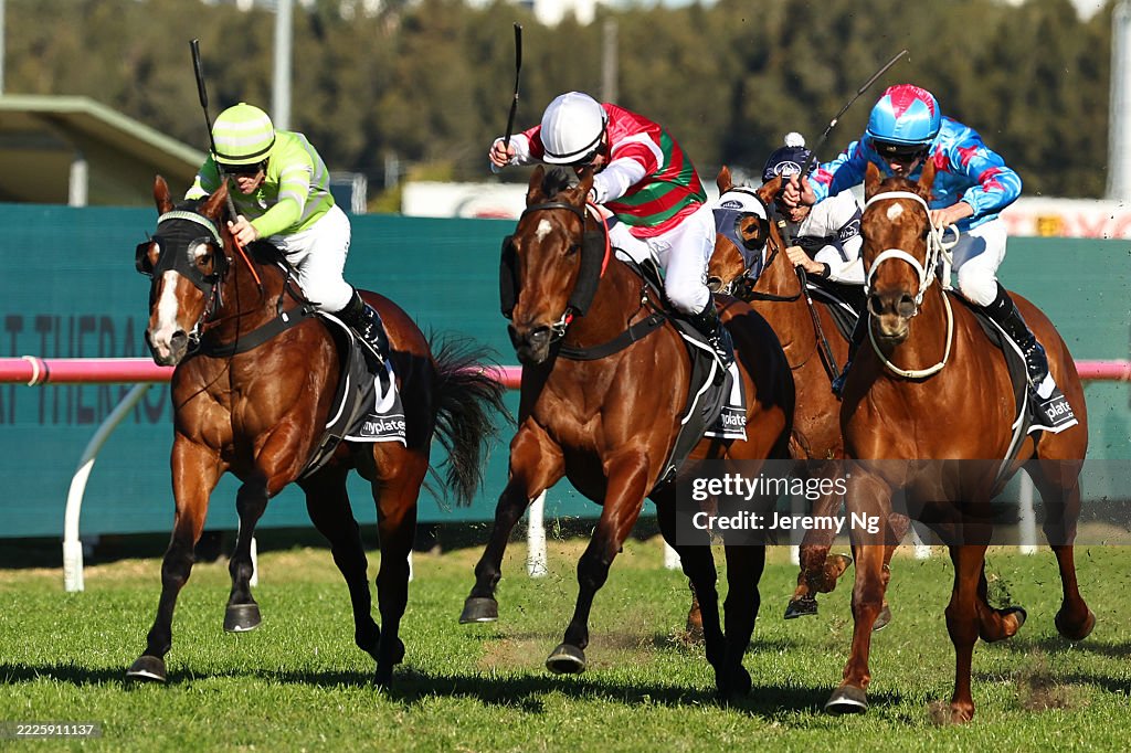Getty Racing Fall Images Zac Lloyd riding Useapin win Race 6 MyPlates during Sydney Racing at ...