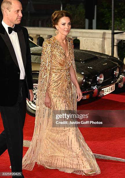 September 2021...No Time To Die World Film Premiere held at the Royal Albert Hall, London...Here, Duchess of Cambridge.