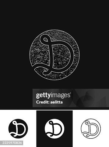 Letter D. Vector logo. Letter D. Vector logo.