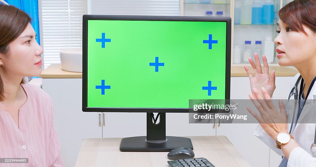 Green screen explain medical