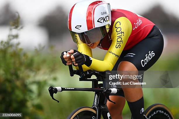 Kirstie Van Haaften of Netherlands and Team Cofidis Women competes during the 11th Baloise Ladies Tour 2025, Stage 3b a 10.4km individual time trial...
