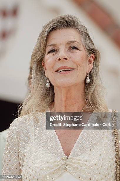 Princess Caroline of Hanover attends the celebration of Prince Albert's 20 years on the throne on July 19, 2025 in Monaco, Monaco.