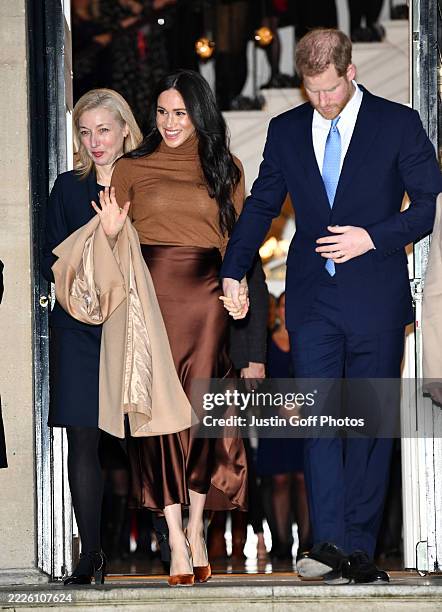 January 2020...On their first official engagement in the new year, Prince Harry, Duke of Sussex and Meghan, Duchess of Sussex, visit Canada House in...