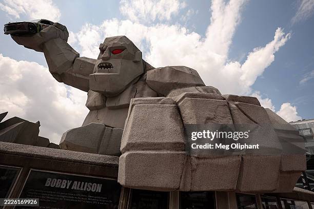 General view of of the Monster Monument at Victory Plaza prior to the NASCAR Cup Series AutoTrader EchoPark Automotive 400 at Dover Motor Speedway on...