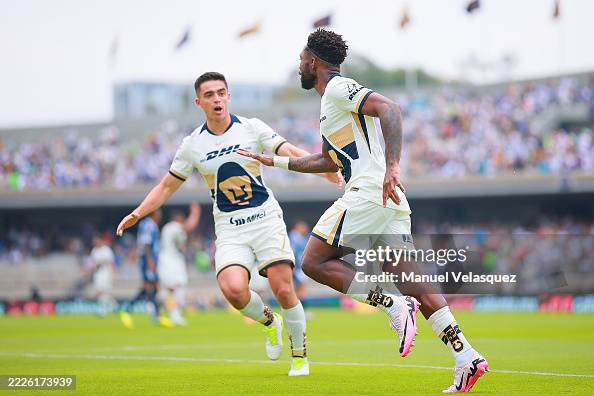 Angulo Goal Álvaro Angulo of Pumas celebrates after scoring the team's first goal ...
