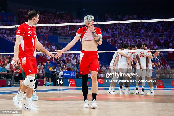 Gdansk poland tomasz fornal of poland and marcin komenda of poland gestures during mens Gdansk poland tomasz fornal of poland and marcin komenda of poland gestures during mens