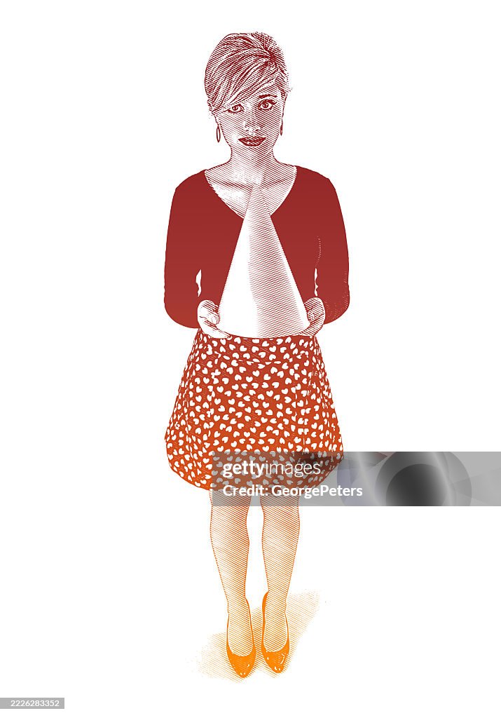 Young woman holding dunce cap