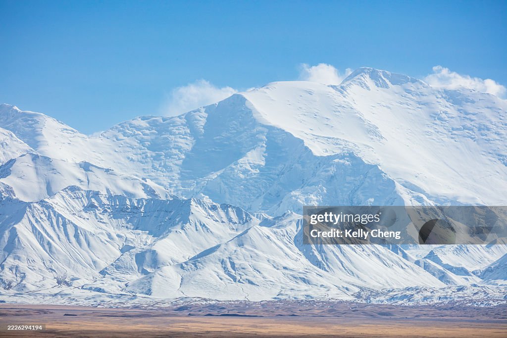 View of Trans-Alay Range between Sary Tash and Sary Mogul