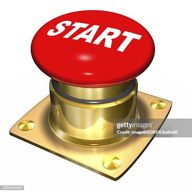 3d emergency or stop switch, optional - restart button stock illustrations
